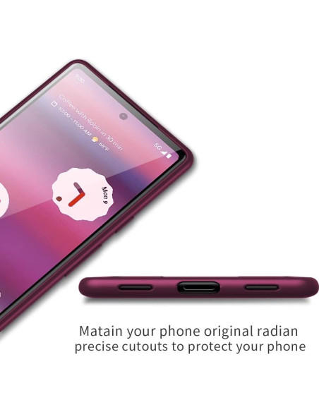 Funda Ultra Fina X-level para Google Pixel 6A - Rojo Vino