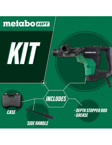 Martillo Rotativo Metabo HPT DH40MC 1050W SDS Max 7.1kg