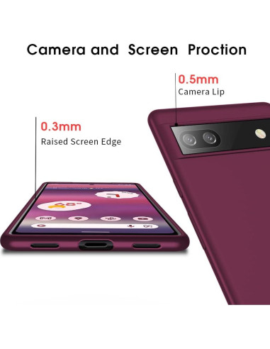 Funda Ultra Fina X-level para Google Pixel 6A - Rojo Vino