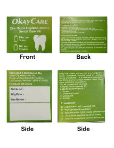 Cemento Dental de Óxido de Zinc Eugenol - Kit Reparación 15ml 2