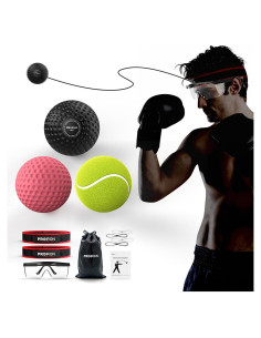 Bola de Reflexión de Boxeo PROIRON con Gafas de Seguridad