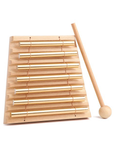 Campana de Meditación BGMUSER 7 Tonos Aluminio y Madera