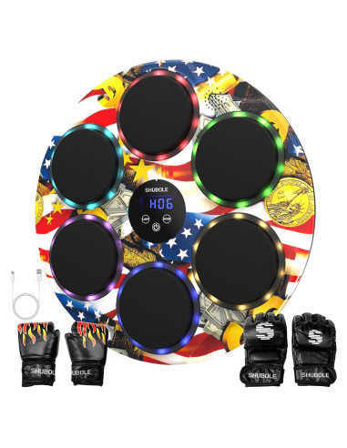 Máquina de Boxeo Musical SHUBOLE PW-030 con Guantes y LED