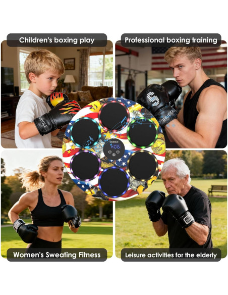 Máquina de Boxeo Musical SHUBOLE PW-030 con Guantes y LED