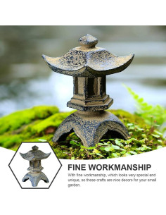 Estatua Pagoda Miniatura Yardwe 8.5x5.2cm Jardín Zen 2