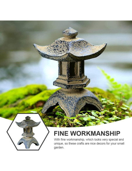 Estatua Pagoda Miniatura Yardwe 8.5x5.2cm Jardín Zen