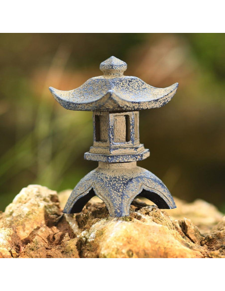 Estatua Pagoda Miniatura Yardwe 8.5x5.2cm Jardín Zen