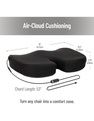 Cojín de Asiento Calentado Mind Reader Air-Cloud 45.7x34.3cm