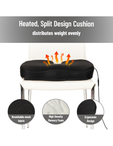 Cojín de Asiento Calentado Mind Reader Air-Cloud 45.7x34.3cm