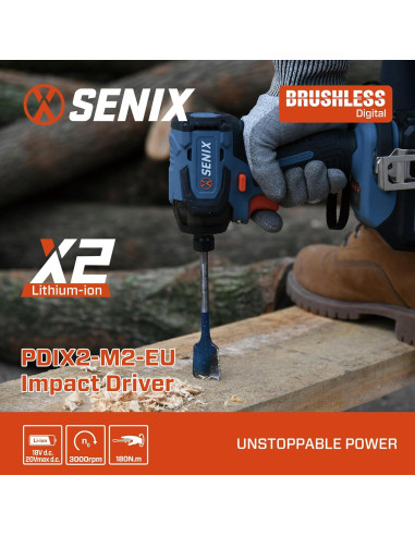 Destornillador de Impacto SENIX X2 20V Inalámbrico 4 Velocidades