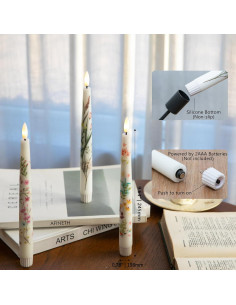 Velas LED Sin Llama AFINETH Primavera 24.4 cm Control Remoto 2