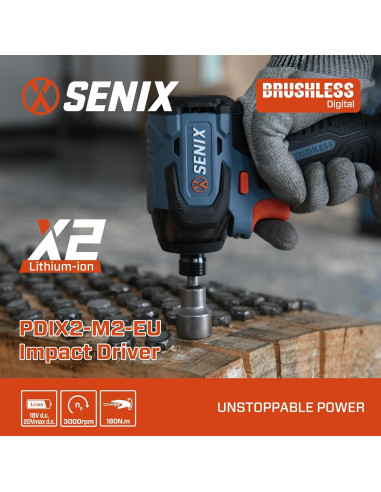 Destornillador de Impacto SENIX X2 20V Inalámbrico 4 Velocidades