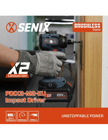 Destornillador de Impacto SENIX X2 20V Inalámbrico 4 Velocidades