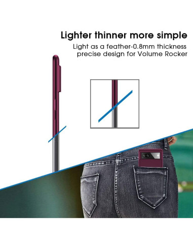 Funda Ultra Fina X-level para Google Pixel 6A - Rojo Vino