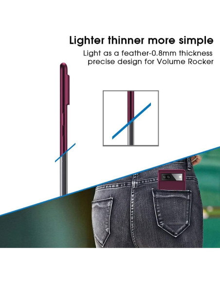 Funda Ultra Fina X-level para Google Pixel 6A - Rojo Vino