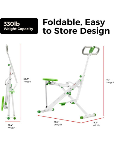 Entrenador de Glúteos y Piernas Sunny Health Row-N-Ride
