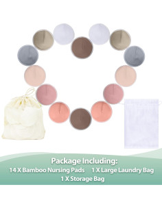 Almohadillas de Lactancia Wegreeco Reutilizables 14 Pzas 2