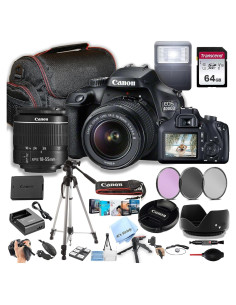 Cámara DSLR Canon EOS 4000D + Lente 18-55mm + Accesorios