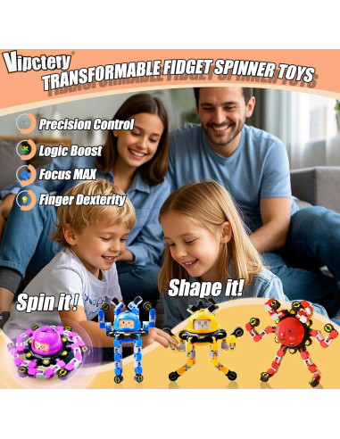 12 Piezas Spinners Antiestrés Transformables Vipctery - Juguetes Sensoriales