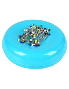 Cojín Magnético Hilltian con 100 Alfileres Plásticos Azul