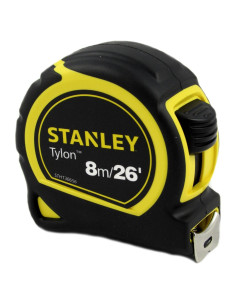 Cinta Métrica Stanley 8m Tylon con Gancho Tru-Zero