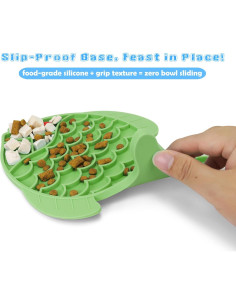 2 Comederos Lentos para Gatos Tekcoo, Silicona Antideslizante 2