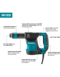 Rascador de Poder Makita HK1820 550W 3.93Nm 12 Posiciones 2