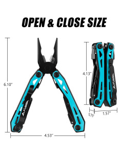 FLISSA Multiherramienta 16-en-1 Acero Inoxidable Azul 2