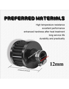 Filtro de Aire de 12mm HAOBO Cónico Universal para Motores 2