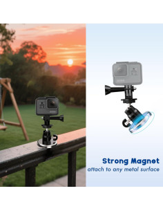 Soporte Magnético para Cámara GoPro EDSRDUX 360 Rotación 2