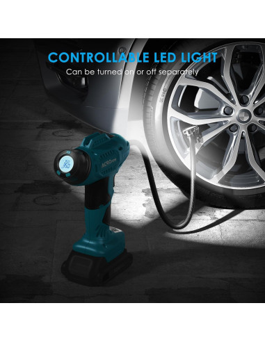 Inflador de Neumáticos ACROPOW 18V Inalámbrico Digital