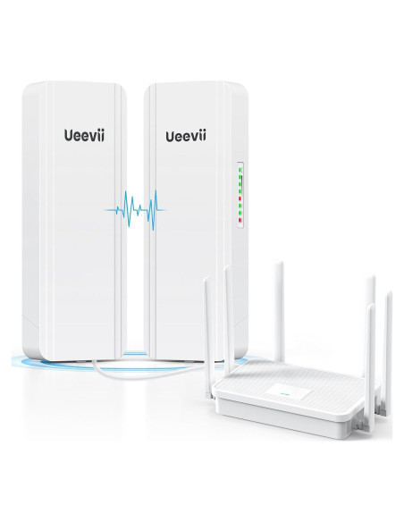 Kit Puente Inalámbrico UeeVii CPE5824 2.4G 5.8G 5KM IP65