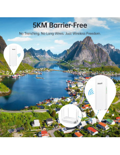 Kit Puente Inalámbrico UeeVii CPE5824 2.4G 5.8G 5KM IP65 2