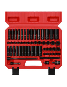 Juego de Llaves de Impacto 55PCS CASOMAN 1/4" Métrico