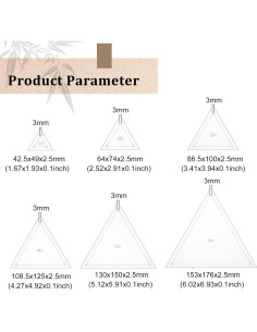 Juego de Plantillas de Acolchado Acrílicas BENECREAT - 6 Tamaños 2