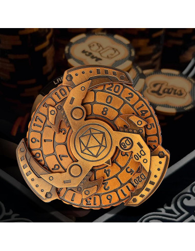 Dados Metálicos Ruleta 7 en 1 DNDND con Caja Regalo - Latón