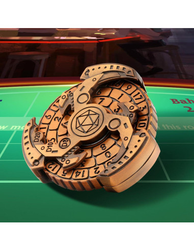 Dados Metálicos Ruleta 7 en 1 DNDND con Caja Regalo - Latón