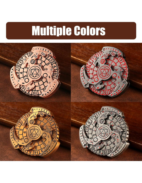 Dados Metálicos Ruleta 7 en 1 DNDND con Caja Regalo - Latón