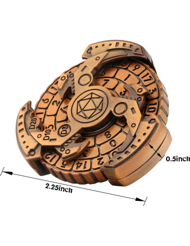 Dados Metálicos Ruleta 7 en 1 DNDND con Caja Regalo - Latón