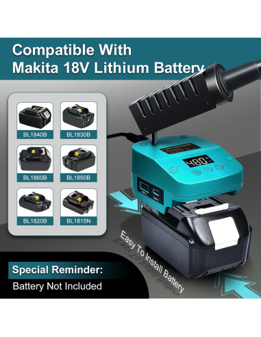 Soldador a Batería Edtran 60W LCD 18V Portátil Ajustable