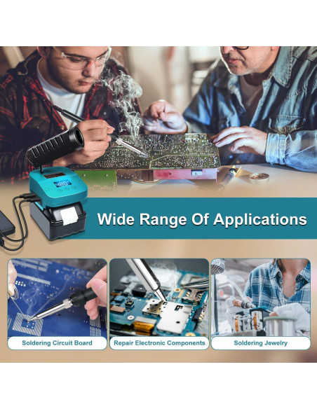 Soldador a Batería Edtran 60W LCD 18V Portátil Ajustable