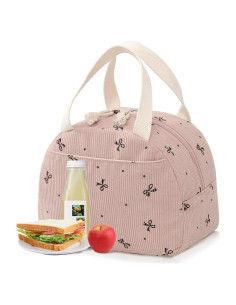 Bolsa de Almuerzo Aislada Baglemon Corduroy 6.65L Rosa