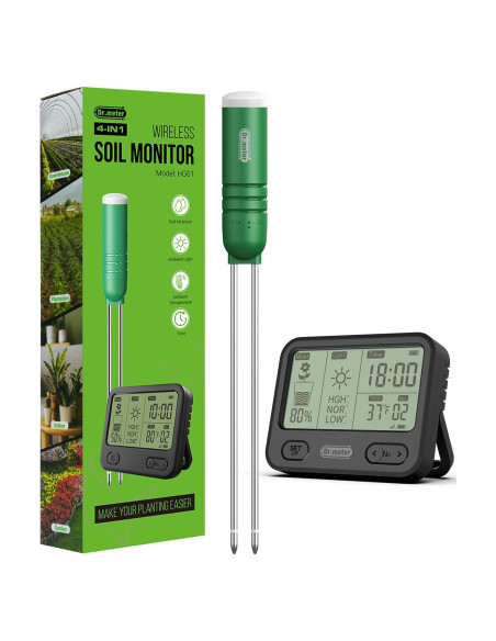 Medidor de Humedad del Suelo 4-en-1 Dr.meter HG01 LCD