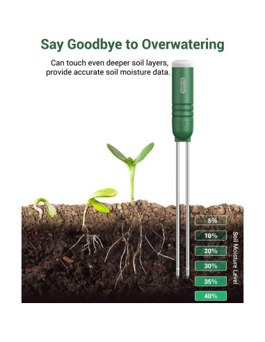 Medidor de Humedad del Suelo 4-en-1 Dr.meter HG01 LCD