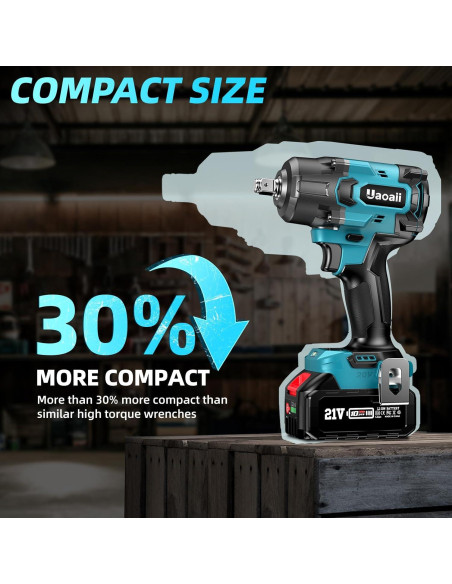 Llave de impacto Uaoaii IW800 1000N.m 2 Baterías 4.0Ah