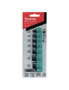 Juego de Llaves de Impacto Makita T-02369 8 Piezas 1/4"
