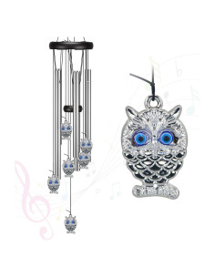 Campana de Viento Virekm Búho Ojo Maligno 64.8 cm