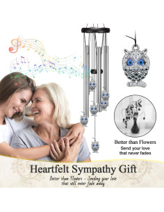 Campana de Viento Virekm Búho Ojo Maligno 64.8 cm 2