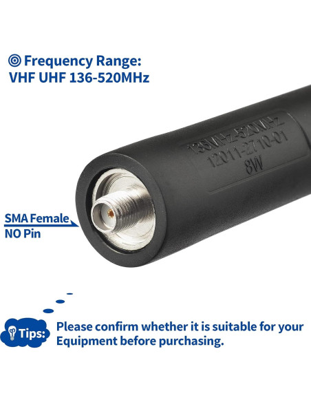 Antena de Radioaficionado Plegable Bingfu 2-Pack 47cm VHF UHF