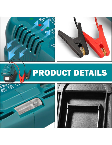 Arrancador de Coche ZWDXRB 18V para Baterías Makita 3.5L